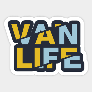 Vanlife: Tracks - Blue yellow Sticker